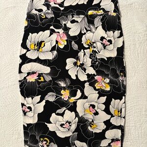 Ava Sky Black and White Cocktail Pencil Skirt